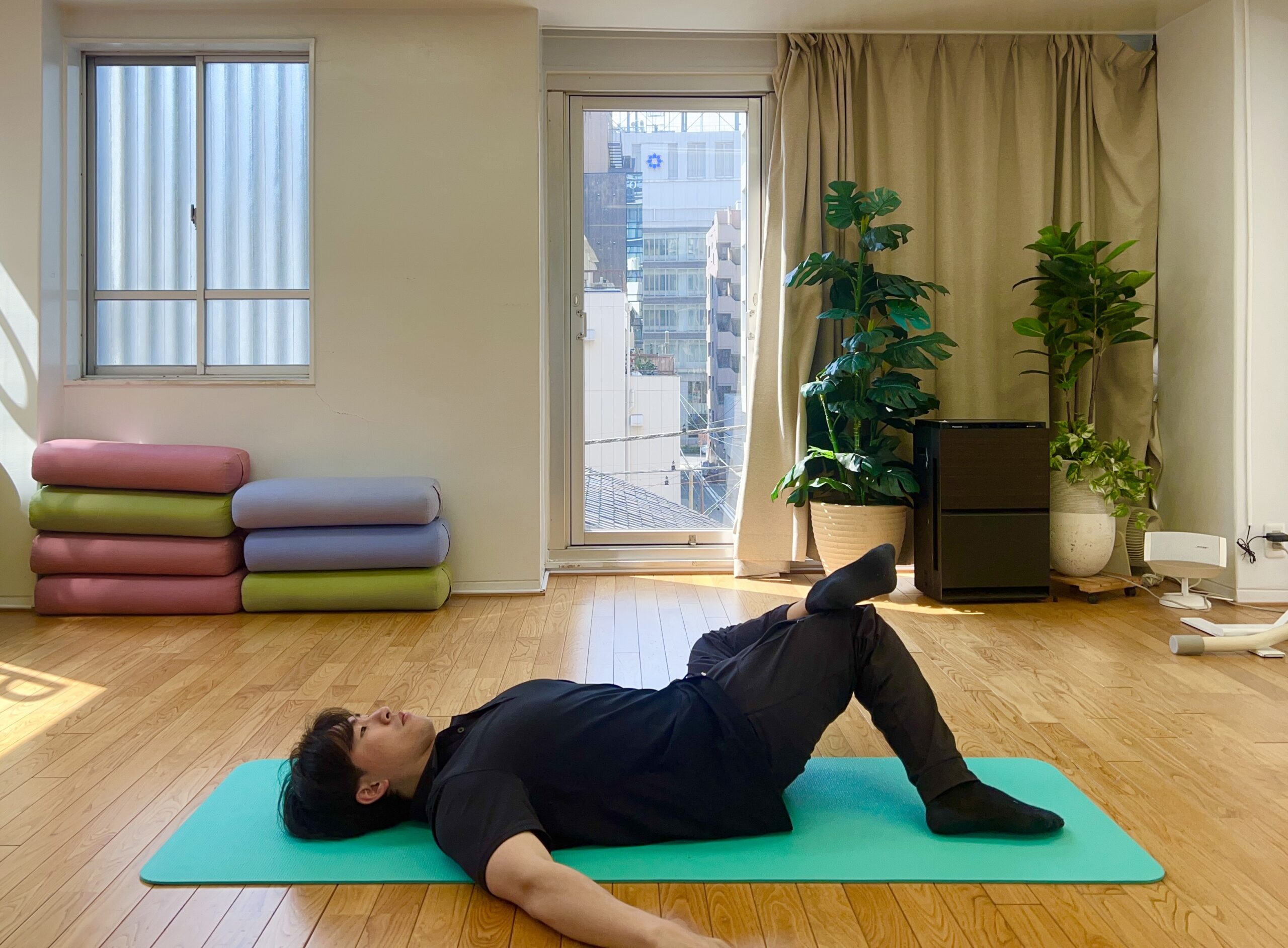 外もものストレッチ