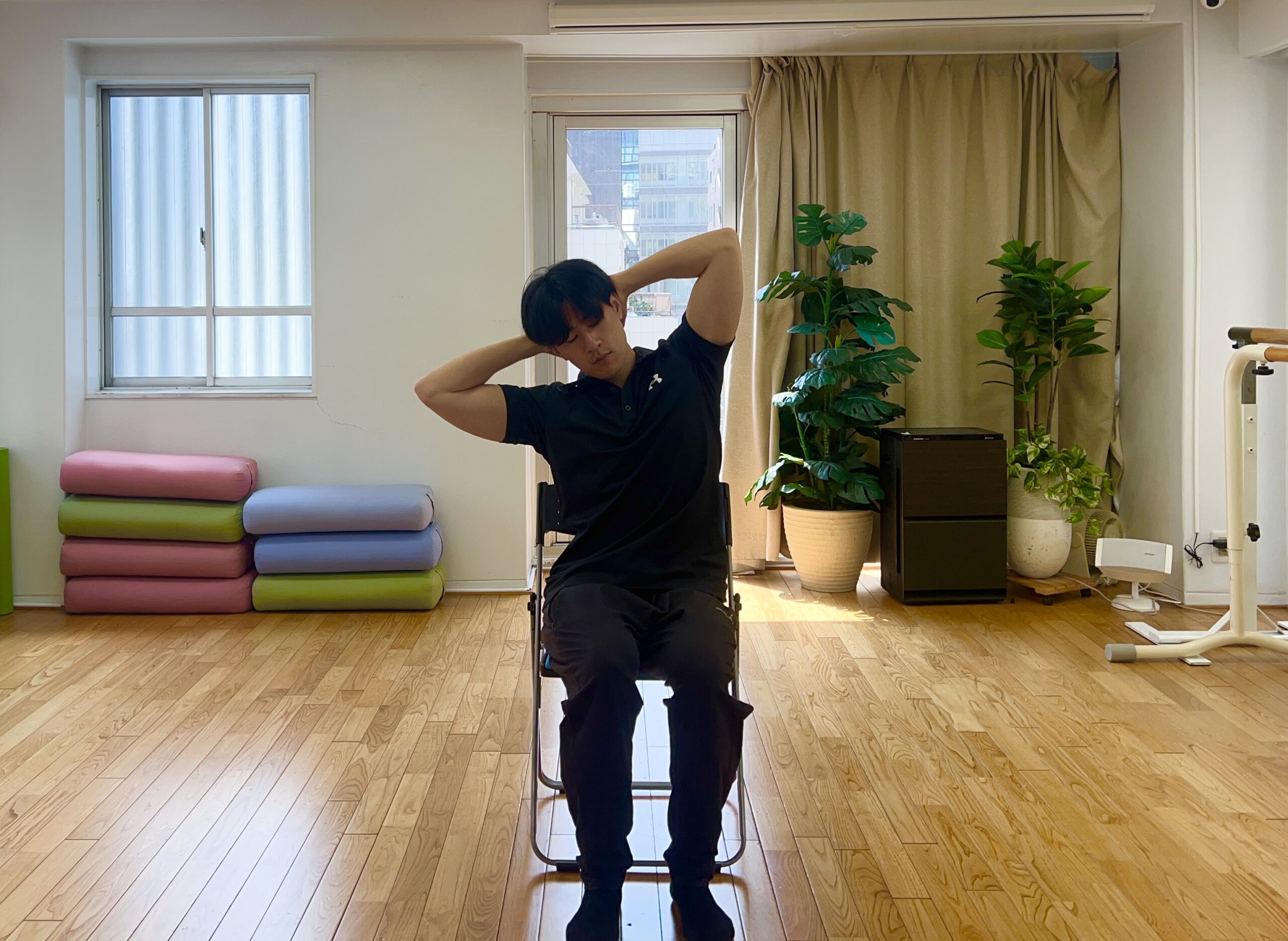 体側伸ばし 体側伸ばし